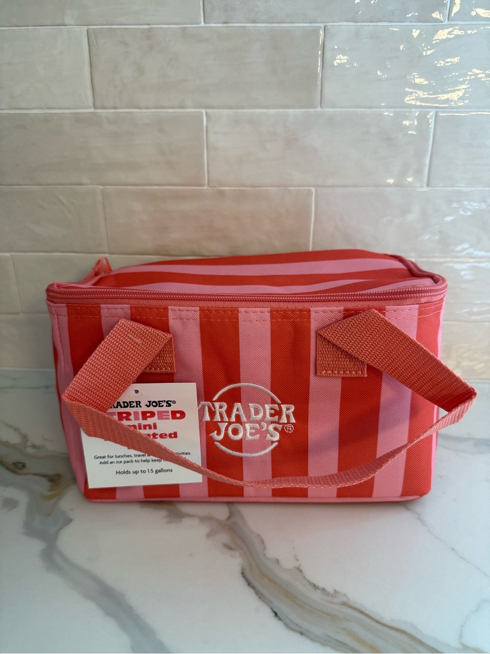 NWT Trader Joe's Lavender Haze Mini Insulated Lunch Tote Bag